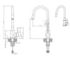 Bateria kuchenna ICEBERG FLEX EW CZARNY MAT/STAL SZCZOTKOWANA BDF02SPQ