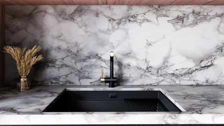 Bateria kuchenna GLOBALO LOBIO BLACK/LIGHT GOLD MAT RING 1.1