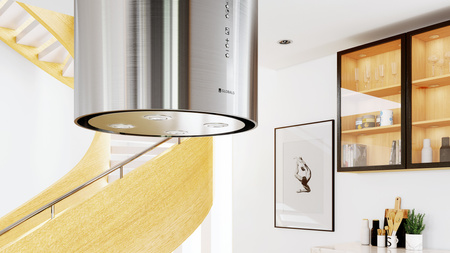 Okap kuchenny wyspowy GLOBALO CYLINDRO ISOLA 39.7 INOX