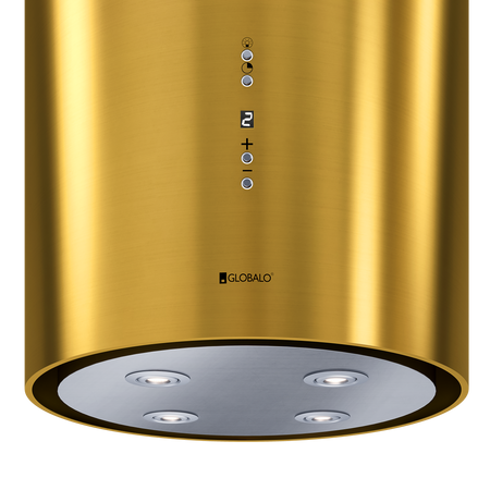 Okap kuchenny wyspowy GLOBALO CYLINDRO ISOLA 39.6 GOLD MAT