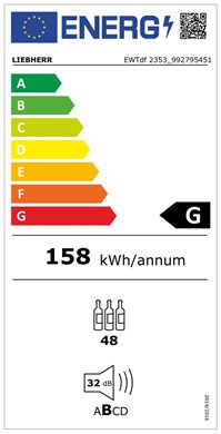 Lodówka na wina do zabudowy LIEBHERR EWTdf 2353 Vinidor z strefami temperatur