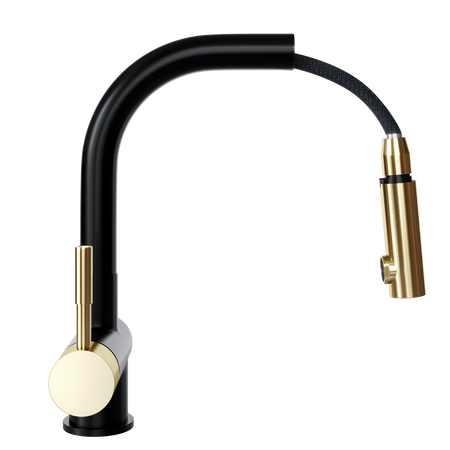 Bateria kuchenna GLOBALO LOBIO BLACK/LIGHT GOLD MAT RING 1.1