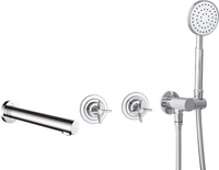 Bateria wannowa podtynkowa z zestawem prysznicowym BQT_018P - Deante