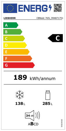 Chłodziarko-zamrażarka LIEBHERR CBNsdc 765i prime BioFresh NoFrost