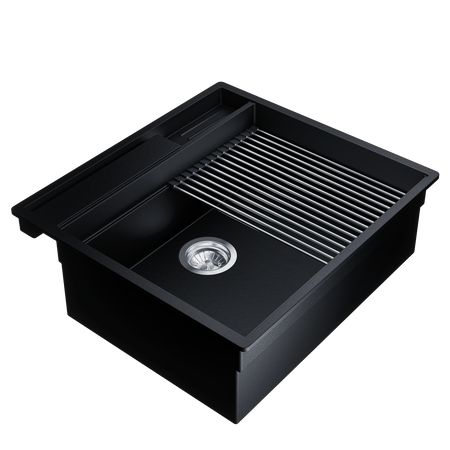 Zlew kuchenny GLOBALO SILVANO 60.1 BLACK/IX