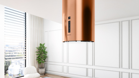 Okap kuchenny wyspowy GLOBALO HEWENO ISOLA 39.2 COPPER MAT