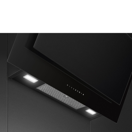 Okap kuchenny, 90 cm, Linea, czarny KV194B3 - Smeg