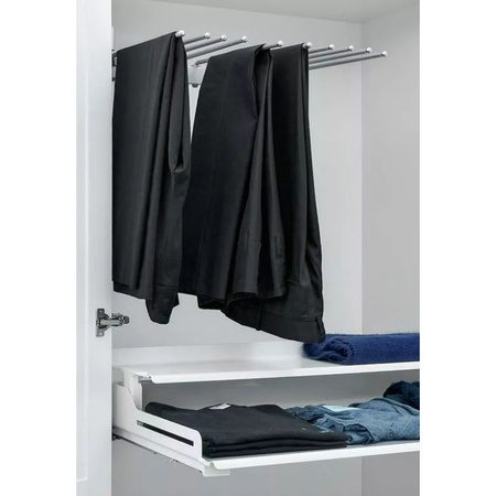 PEKA wieszak wysuwany na spodnie do szafy - max. 10 par spodni