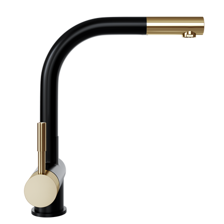 Bateria kuchenna GLOBALO LOBIO BLACK/LIGHT GOLD MAT RING 1.1