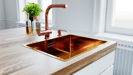 Zlew kuchenny GLOBALO RIWOLO 50.1 COPPER