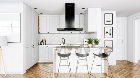 Okap kuchenny przyścienny GLOBALO VERTA ISOLA 90.3 H2H BLACK