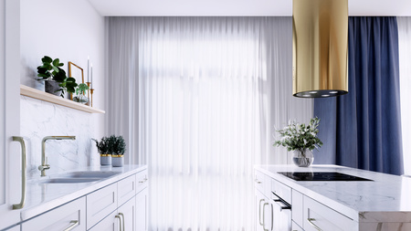 Okap kuchenny wyspowy GLOBALO CYLINDRO ISOLA 39.7 LIGHT GOLD