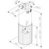 Okap kuchenny wyspowy CIARKO Design ROTO W biały - CDW3803B