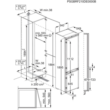 Lodówka do zabudowy ELECTROLUX ENC8MC19S Cooling 360° 800 MultiSpace CustomFlex