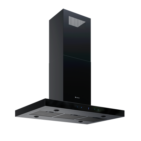 Okap kuchenny przyścienny GLOBALO VERTA ISOLA 90.3 H2H BLACK