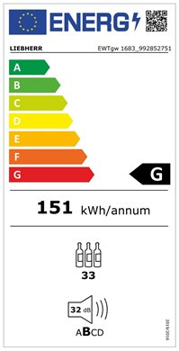 Lodówka na wina do zabudowy LIEBHERR EWTgw 1683 Vinidor z strefami temperatur