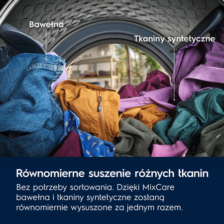 Suszarka z pompą ciepła ELECTROLUX 700 DelicateCare AbsoluteCare 9kg EW7D394UCP