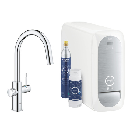 GROHE BLUE HOME ZESTAW START. Z BATERIĄ FILTRUJĄCĄ WODĘ I JEDNOSTK. CHŁODZĄCĄ, Z WYC. WYL. TYPU C.. 31541DC0