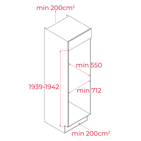 Lodówka z zamrażarką do zabudowy TEKA NoFrost 194cm  RBF 78780 FI WH / 113560021