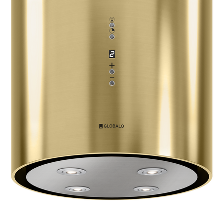 Okap kuchenny wyspowy GLOBALO CYLINDRO ISOLA 39.7 LIGHT GOLD MAT