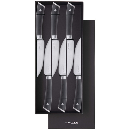 Bugatti AUBERGE zestaw 6 noży do steków z płaskim ostrzem w opakowaniu prezentowym ZC-060A52L/6