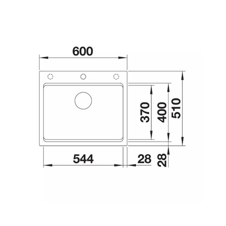 Zlew jednokomorowy BLANCO ETAGON 6 Silgranit czarny - 525890