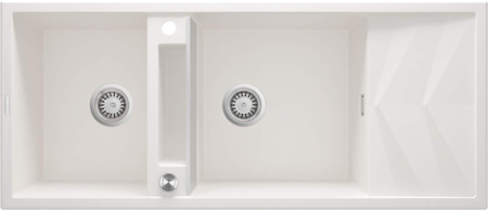 Zlewozmywak granitowy magnetyczny 2-komorowy z ociekaczem ZRM_A213 - Deante