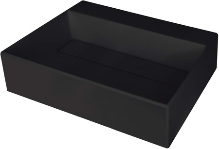 Umywalka granitowa nablatowa z miejscem na baterię - z maskownicą CQR_NU5M - Deante