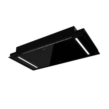 Okap sufitowy GLOBALO ZENARA 100.1 BLACK + turbina TW 2.1