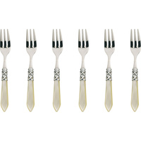 Bugatti ALADDIN Ivory zestaw 6 widelczyków do ciasta w pudełku ALCAM-N4217