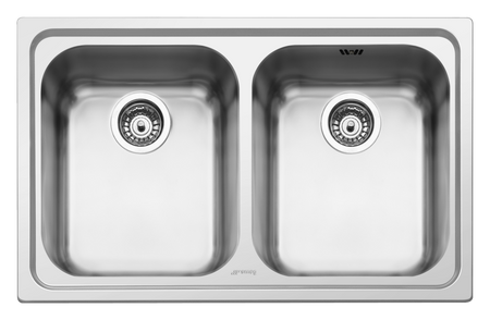 Zlewozmywak ze stali nierdzewnej SP792-2 - Smeg