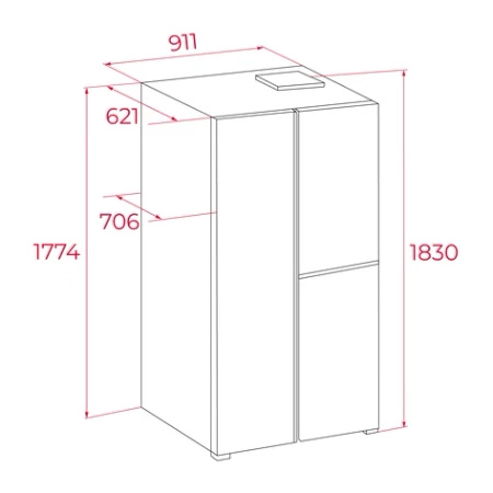 Lodówka Side by Side z winiarką TEKA RLF 85950 GBK czarna - 113430074