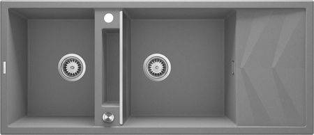 Zlewozmywak granitowy magnetyczny 2-komorowy z ociekaczem ZRM_S213 - Deante