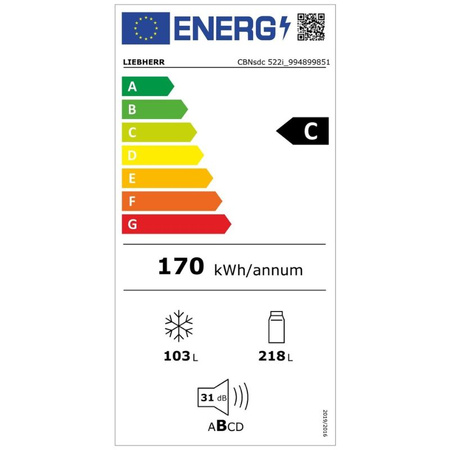 Lodówka wolnostojąca z zamrażarką LIEBHERR CBNsdc 522i Plus BioFresh NoFrost