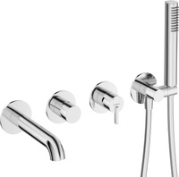 Bateria wannowa z zestawem prysznicowym podtynkowa BQS_018P - Deante