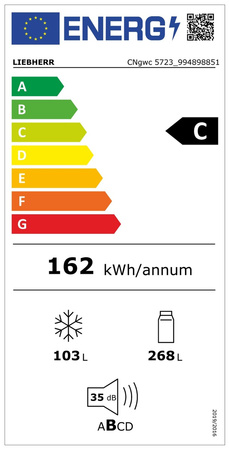 Lodówka wolnostojąca z zamrażarką LIEBHERR CNgwc 5723 Plus NoFrost