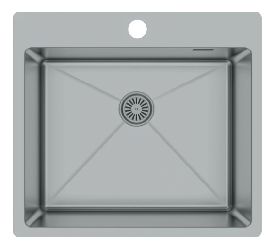 Zlew kuchenny BERG ACERO XL 1.0 BOC STAL SZCZOTKOWANA 550x515x200 1,2MM ACEROXL