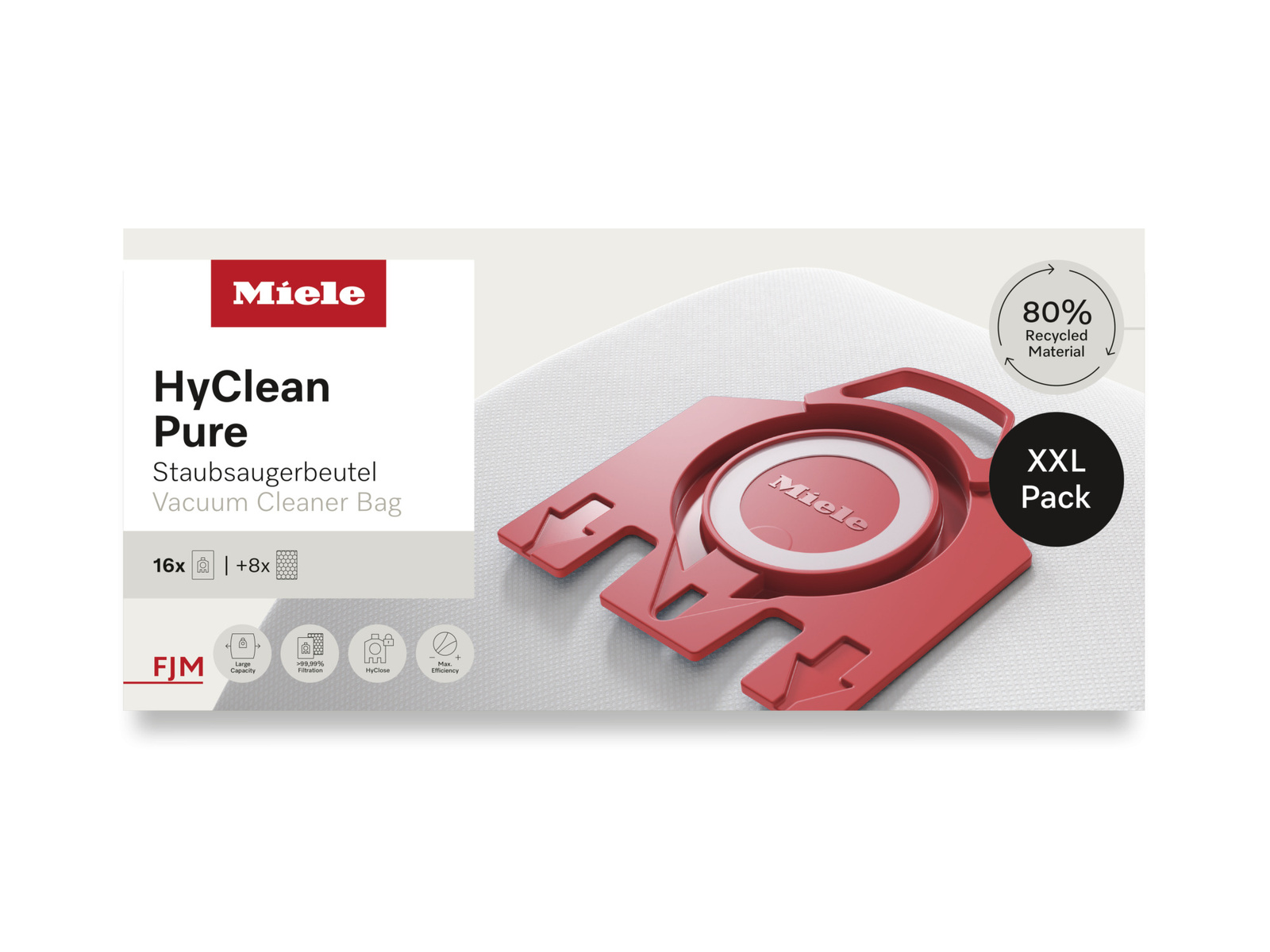 16 worków do odkurzacza FJM XXL HyClean Pure - MIELE 12498260