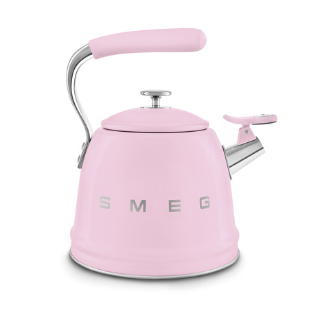 Czajnik z gwizdkiem, pastelowy róż WKF01PK - SMEG