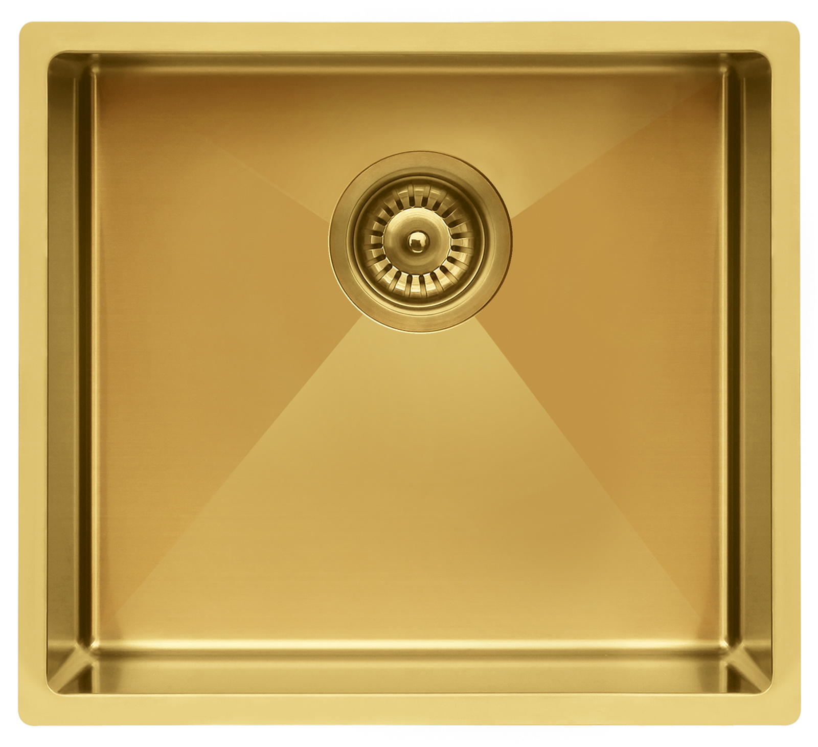 Zlew kuchenny BERG QUADROGOLD KOMORA PODWIESZANA COLORX450 kolor złoty