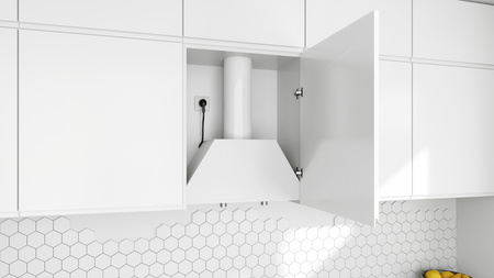Okap kuchenny podszafkowy GLOBALO FLOWERI 60.2 WHITE