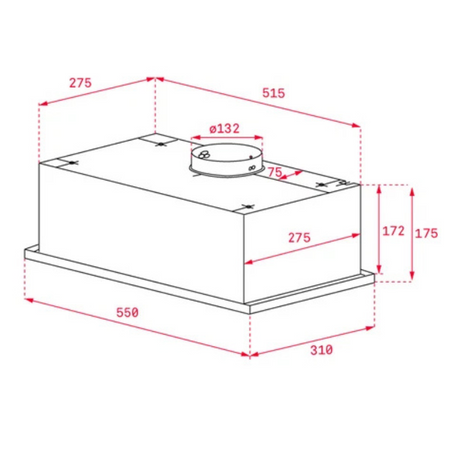 Okap kuchenny podszafkowy TEKA GFG2 55cm czarny - 40446752