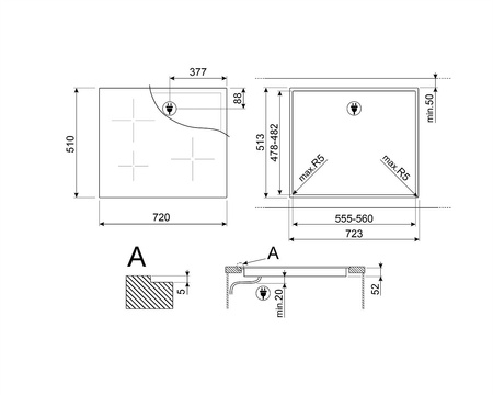 Płyta indukcyjna SI2731D - Smeg