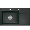 Zlew ceramiczny nablatowy SYSTEMCERAM Stema 86SL Nigra 87 lewa komora - 50110187