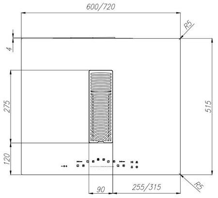 Okap zintegrowany z płytą indukcyjną CIARKO Design Wizard Slim 60cm - CDB6001C