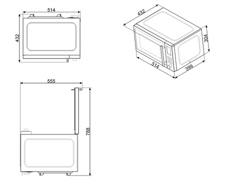 Kuchenka mikrofalowa MOE25B - Smeg
