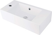 Umywalka ceramiczna nablatowa/ścienna z miejscem na baterię - lewa CDY_6U2L - Deante