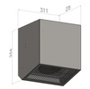 Okap kuchenny podszafkowy GLOBALO SILENTIO 60.2 czarny + turbina TZ 1.1