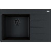 Zlew granitowy FRANKE Centro CNG 611-78 TL ociekacz z prawej strony czarny mat / czarny odpływ - 114.0693.565