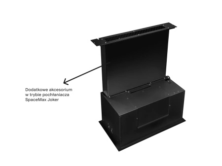 Okap kuchenny podszafkowy 74cm CIARKO JOCKER UNO czarny CDZ7406C